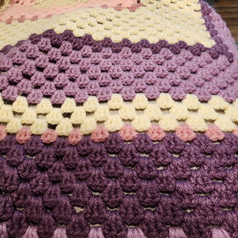 Hand crocheted baby blanket